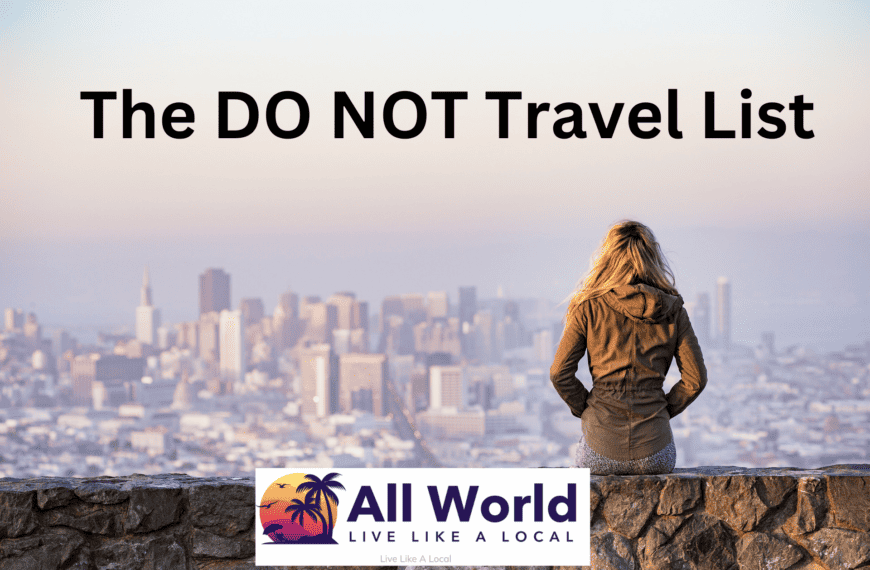 do not travel list