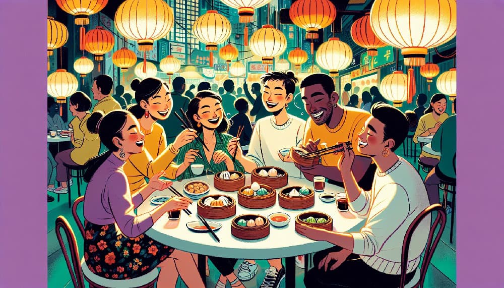 Weekend Dim Sum Scene