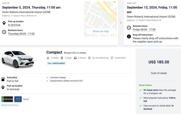 Andy's Car Rental Grand Cayman