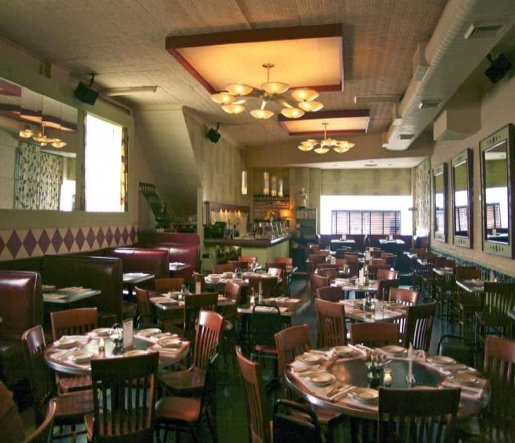 Interior of the Club Lucky dining room
